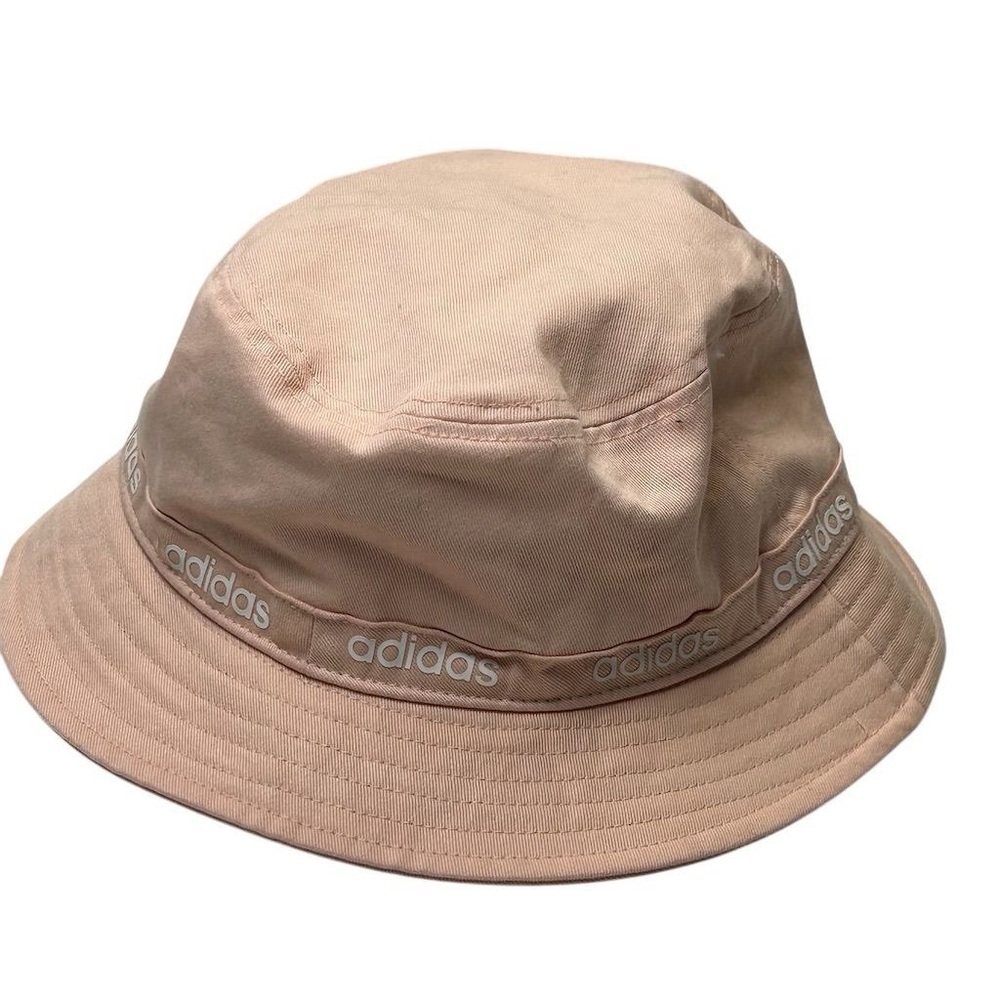 Adidas Women's Pink Bucket Hat One Size Summer Casual Logo Accents‎
